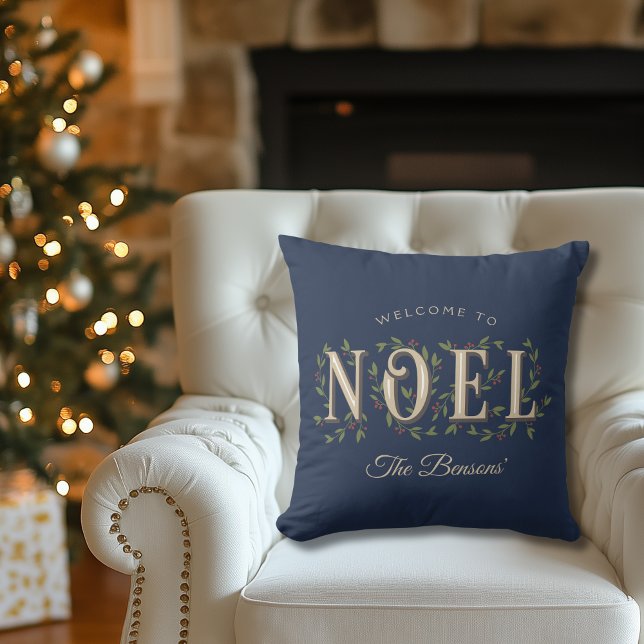 Noel Decorative Blue-Personlig jul Kudde (Skapare uppladdad)