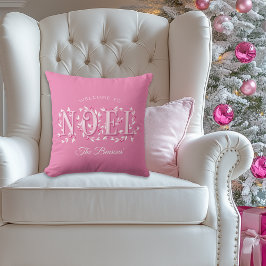 Noel Decorative Rosa White Personlig jul Kudde