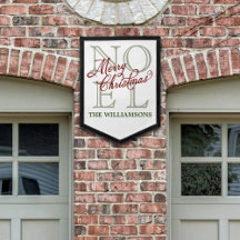 Noel-Dekoration vid juldörr