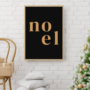 Noel   Den moderna Snyggten Guld - minimalistisk j Poster