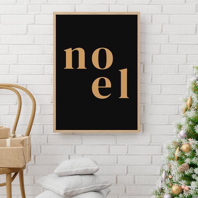 Noel | Den moderna Snyggten Guld - minimalistisk j Poster (Skapare uppladdad)