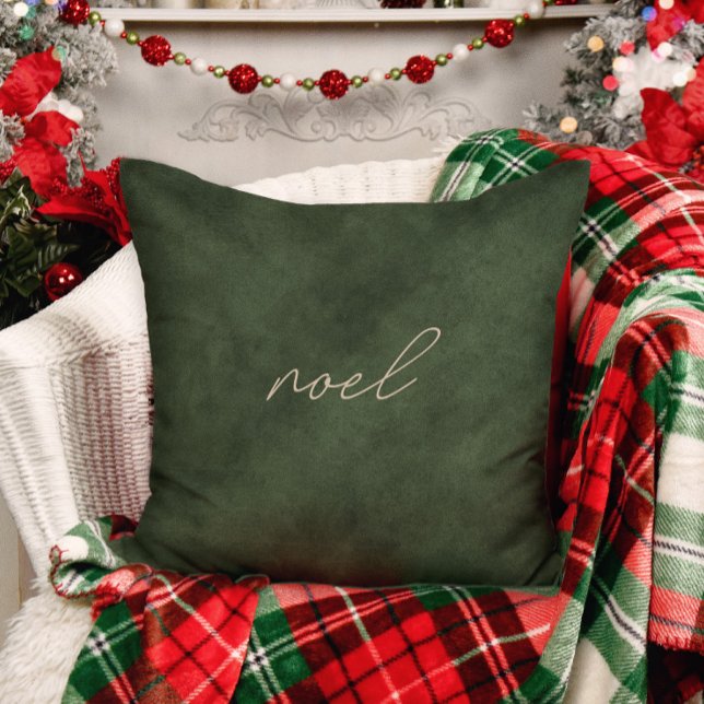 Noel ・ Elegant Dusty Grönt julklapp Kudde (Skapare uppladdad)