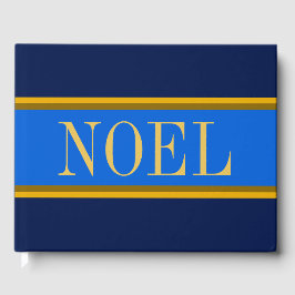 NOEL Elegant Royal Blue Navy jul Rand Gästböcker