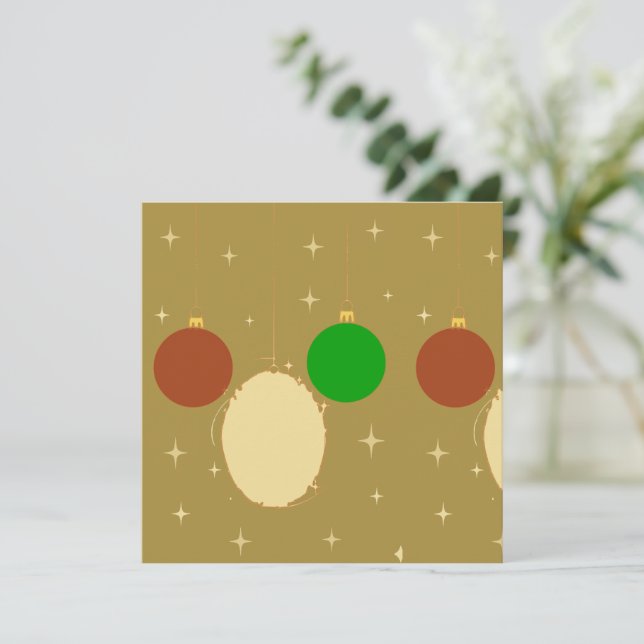 Noël Élégante Or et Dorure Pliée Kort (Stående Fram)