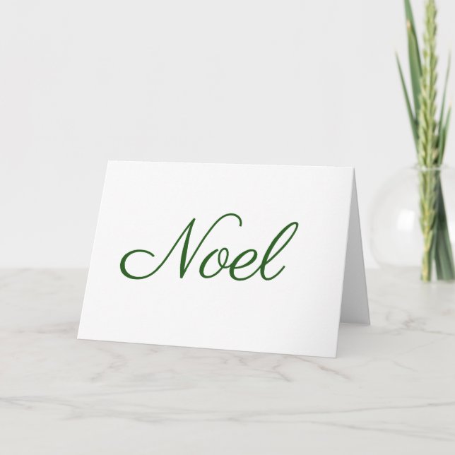 "Noel" Enkelt en Ord jul Önskemål Helgkort (Framsida)