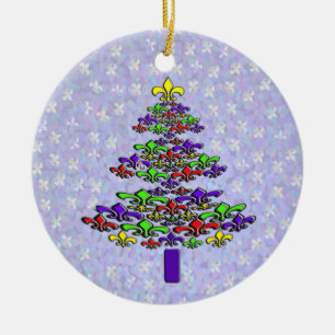 Noel Fleur de Lis julgranprydnad Julgransprydnad Keramik