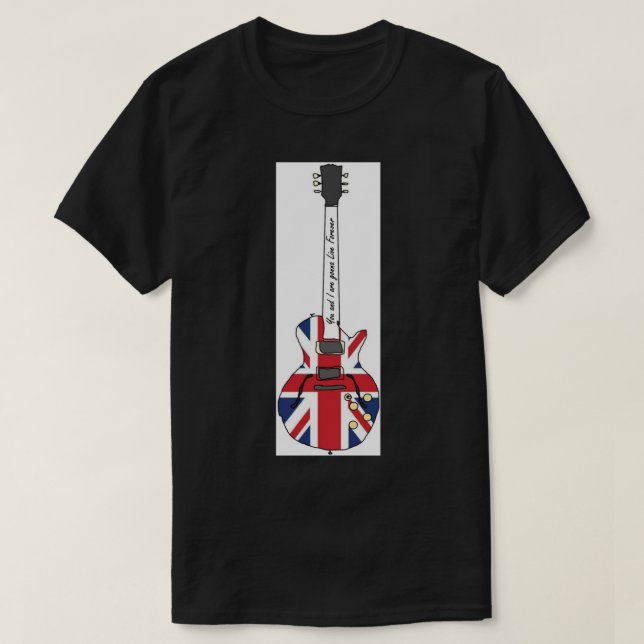 Noel Gallagher Union Jack Sheraton Live Forever Gr T Shirt (Design framsida)