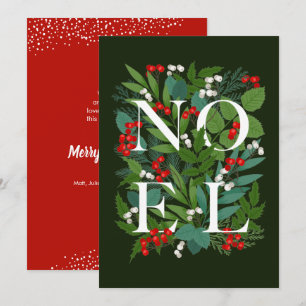 NOEL Greenery Berries Julkort