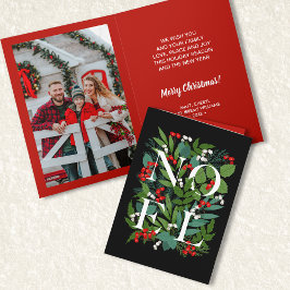 NOEL Greenery Berries Photo Kort