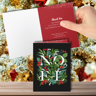 NOEL Greenery Business Tack är mappat Helgkort