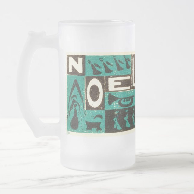 Noel Grönt Frostat Ölglas (Vänster)