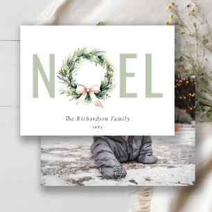 Noel Grönt Julfrö Utandning Foto Julkort