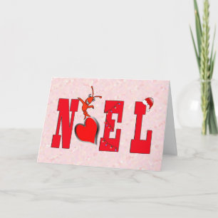 Noel Heart Cute Kräftor/Lobster Card Helgkort