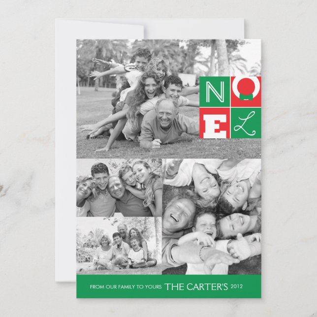 NOEL Helgdag 5x7-platta kort (Framsida)