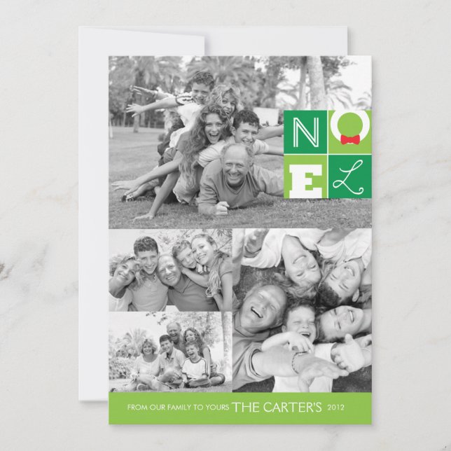 NOEL Helgdag 5x7-platta kort (Framsida)