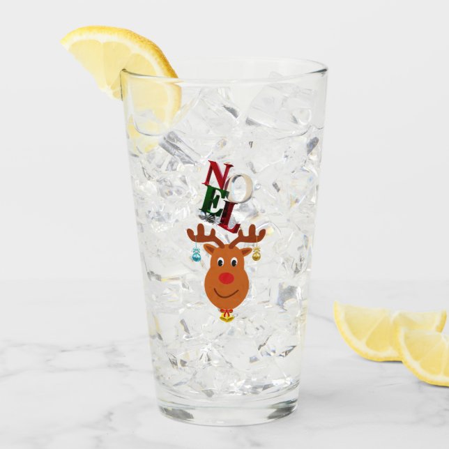 Noel Hjort Klockor Bauble Rudolf Snöflingor jul Glaskopp (Framsida Ice)