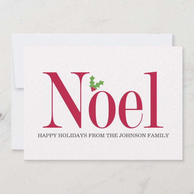 Noel Holly Design-platta Helgdag Julkort (Framsida)