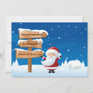 Noël Investigation de fête de vacances de Santa Inbjudningar