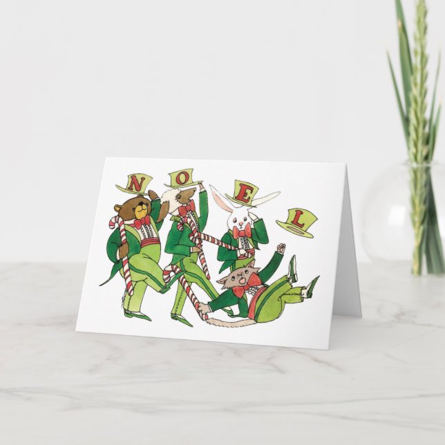 Noel Jul Animals Helgkort (Framsida)