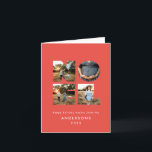 Noel-jul - fet modern 4-fotoenkel Helgdag Helgkort<br><div class="desc">Färgstark ljus roligt Noel-jultypografi 4-fotodesign för helgdag. Röd,  grönt,  marinblått,  svart och rosa färgrutor tillgängliga.</div>