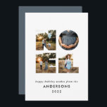 Noel-jul - fet modern 4-fotoenkel Helgdag Julkort<br><div class="desc">Färgstark ljus roligt Noel-jultypografi 4-fotodesign för helgdag. Röd,  grönt,  marinblått,  svart och rosa färgrutor tillgängliga.</div>