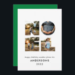 Noel-jul - fet modern 4-fotoenkel Helgdag Julkort<br><div class="desc">Färgstark ljus roligt Noel-jultypografi 4-fotodesign för helgdag. Röd,  grönt,  marinblått,  svart och rosa färgrutor tillgängliga.</div>