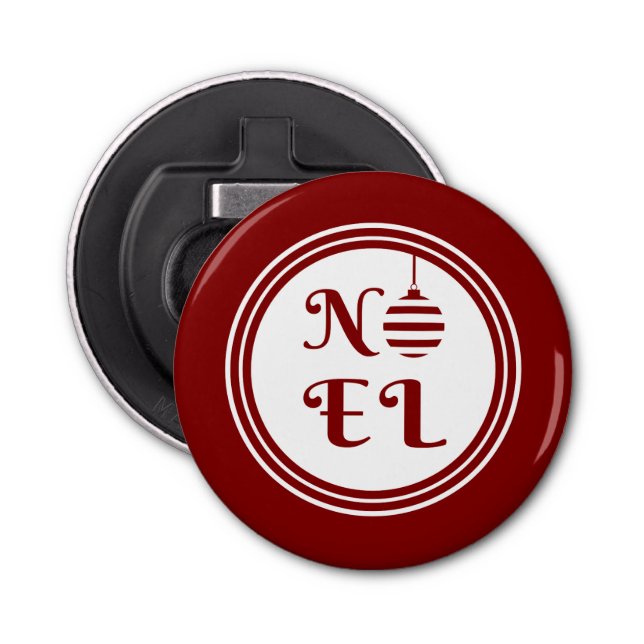 NOEL Jul Helgdag Red and White Flasköppnare (Framsidan)