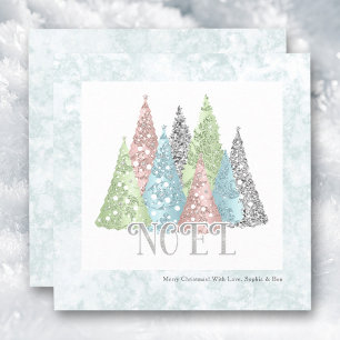 Noel Julgranar Modern Helgdag Card Meddelande