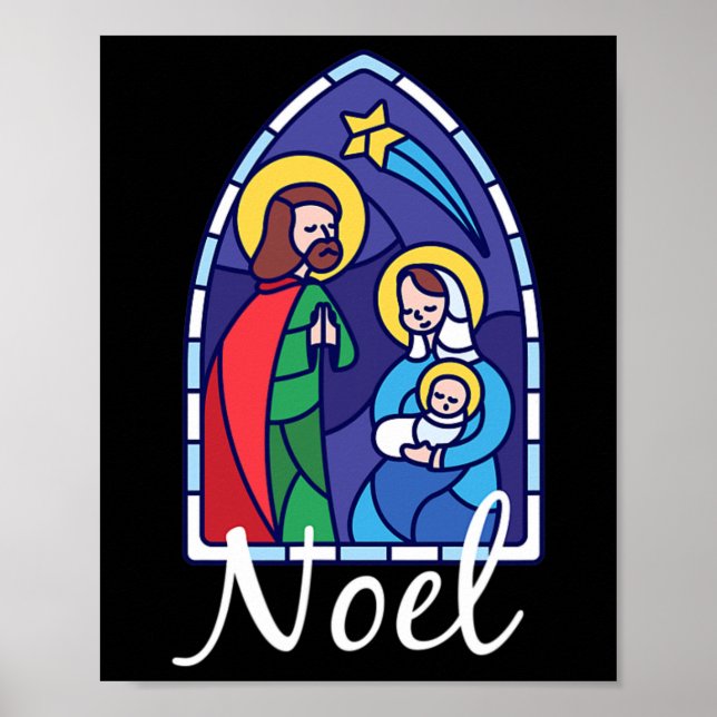Noel - julklapp - nativitetscen North Star Poster (Framsidan)
