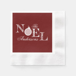Noel Maroon Helgdag Cocktail Napkins Pappersservett