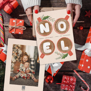 Noel Marshmallows Varm Choklad Foto Julkort
