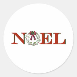 Noel med andedräkt runt klistermärke