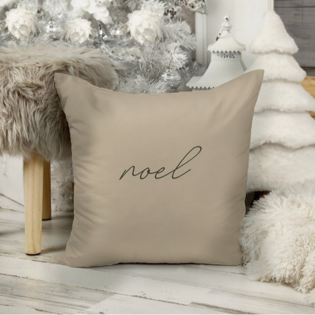 Noel ・ Minimalistisk Elegant i julklapp i Beige Kudde (Skapare uppladdad)