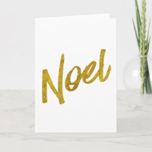 Noel omkullkastar den guld- fauxen metalliskt helgkort