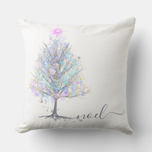 Noel pastel ljus julgran kudde