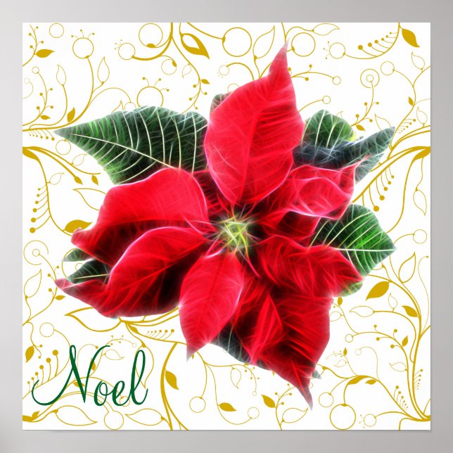 Noel Poinsettia Poster (Framsidan)