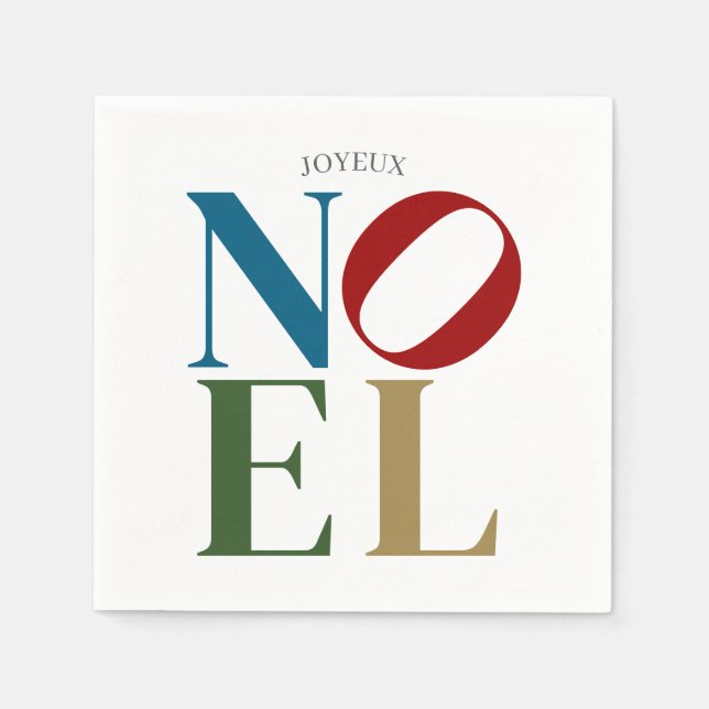 NOEL Pop Brev Art Inspired jul Pappersservett (Framsidan)