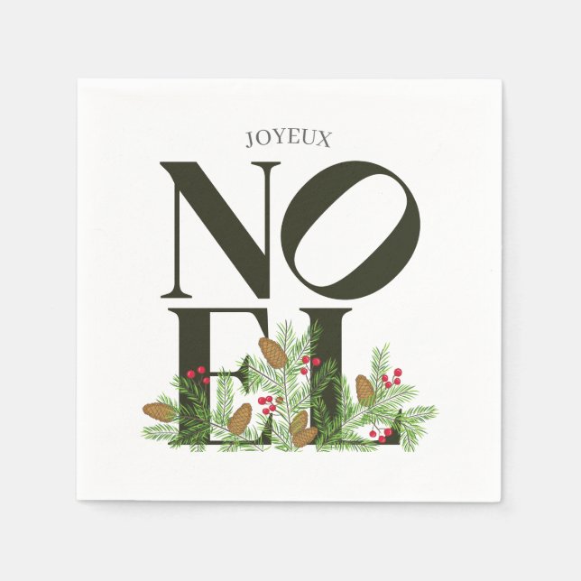 NOEL Pop Brev Art Inspired jul Pappersservett (Framsidan)