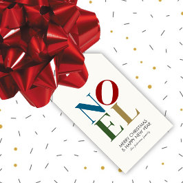 NOEL Pop Brev Art Inspired jul Presentetikett