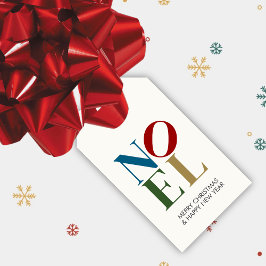 NOEL Pop Brev Art Inspired jul Presentetikett