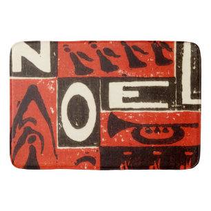 Noel Red Block Skriv ut Badrumsmatta