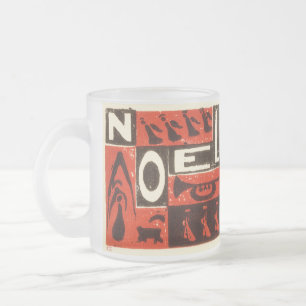 Noel Red Frostad Glasmugg