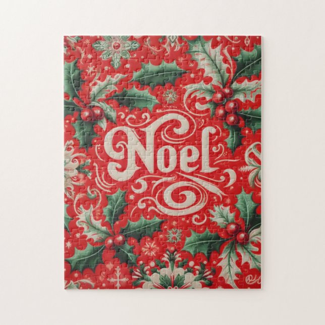 Noel Red & Grönt Pussel (Vertikal)