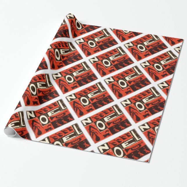 Noel Red Presentpapper (Utrullad)