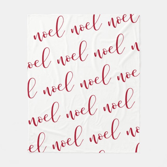 Noel röd | och vitjul skrivar fleecefilt (Framsidan)