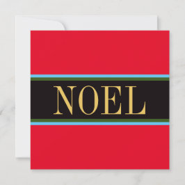 NOEL Roligt Bright jul Red Grönt Black Rand