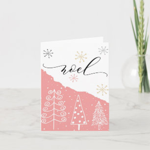 Noel Rosa Julgran-mappat Helgdag-kort Helgkort