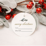 NOEL Rustic Winter Gräs till från julgåva Gåvor Etiketter<br><div class="desc">Den här till- och från presentkortets märkre har rustik vattenfärg grenar och ett elegant guldskript. Den nuvarande märkrn i helgdag är perfekt för helgdag klinga! Lägg till paket i dina favoriter till vänner,  grannar och nära.</div>
