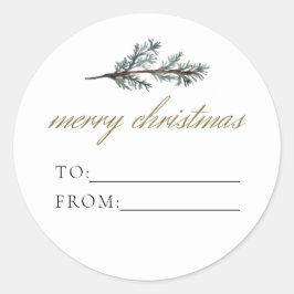 NOEL Rustic Winter Gräs till från julgåva Runt Klistermärke