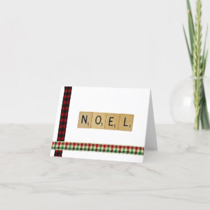 Noel Scrabble julkort Helgkort